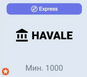 Экспресс-перевод Havale для быстрого депозита